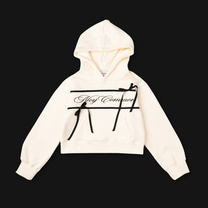 [노이커먼] 크롭 후드티 NOY RIBBON CROP HOODIE IV