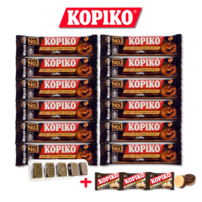 KOPIKO 코피코 커피 사탕 초콜릿 캔디 탕비실 간식 17.5gx12개+카푸치노맛보기