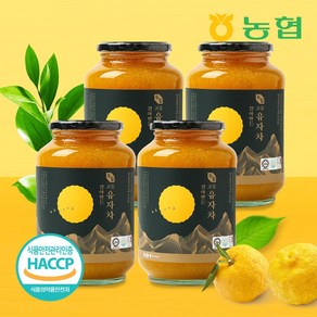 [농협] 레몬차보다 향긋한 고흥 갈아만든 유자차 대용량, 2kg, 4개입, 1세트