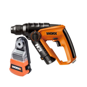 WORX ORANGE 충전 로타리해머 드릴 풀세트 20V WX382.8 + 집진기 WA1601, 1세트