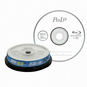 멜로디 POLO BD-R 25GB 6x 케익 (10장) 공디스크, 선택없음, 1개