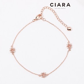 CIARA 14K Saviano 두에 꽈뜨로 포인트 팔찌(GoldPlated)