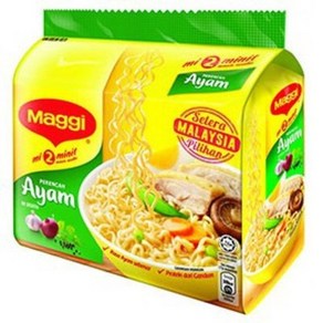 말레이시아 네슬레 매기 라면 Maggi instant noodle 똠얌 커리 락사 치킨, 5개, 79g