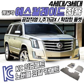 노버블 코일카매트 캐딜락 에스컬레이드 확장형 차량용 차량 자동차매트 (KC인증 SGS인증 완료 !!), [트렁크매트] 4세대 7인승 2016.7~