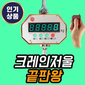 크레인 저울 산업용 매달림 호이스트 톤백 전자 후크 공업용, 2톤 리모컨 세트, 1개