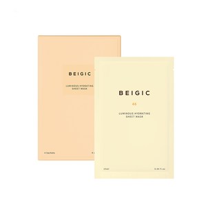 베이지크 루미너스 하이드레이팅 시트 마스크 1박스(4매입), 1세트, 4개입