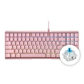 CHERRY 체리 키보드 MX BOARD 3.0S TKL RGB 기계식 유선 텐키리스 게이밍 키보드 (4종 축 선택) / 공식 판매점, 청축, G80-3877, 핑크