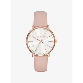 마이클코어스 여자시계 womens ose gold-tone and blush leathe pype watch, 1개