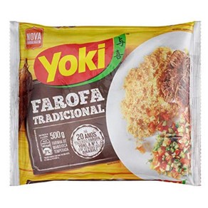 1.1 Pound (Pack of 4) Yoki Seasoned Cassava Flou 1.1 파운드(4개 팩) 요키 양념 카사바 가루 17.6oz  파로파 데 ​​만디오카, 4개, 500g