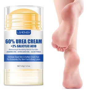 60% 우레아 크림 2% 살리실산 함유 풋크림 고보습 발크림 발뒷굼치 굳은살 케어 힐밤, 3개