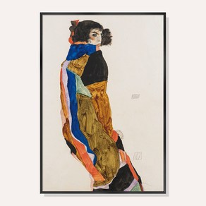 스웨리움 에곤 실레 모아 미술 작품 명화 그림 포스터 거실 인테리어 액자, A4 (210 x 297 mm), 포스터만 구입