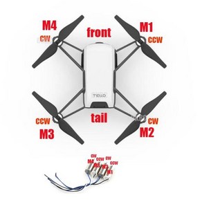 드론 부품 DJI TELLO 브러시드 모터 범용 CW CCW 미니 RC 쿼드콥터 액세서리 시계 반대 방향 1 개, 3.Bundle 3, 1개