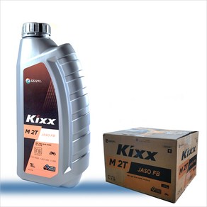 Kixx 2T엔진혼합용오일(1:50) 1000ml X 12ea(1박스) 예초기/엔진톱용, 1개