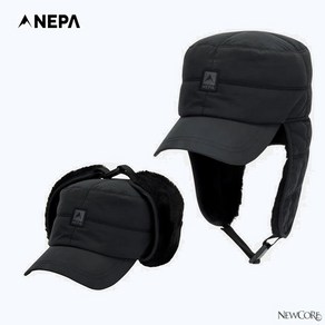 네파_NEPA_공용 FW 패딩을 넣어 보온성이 뛰어난 퍼 귀덮개가 달려 있어 내려서 착용하면 더욱 따뜻하게 착용 가능한 웜패드 EF캡 고소모_7KF7427, 블랙(C01), 057