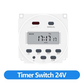 디지털 LCD 전원 타이머 프로그래밍 가능시간 스위치 릴레이 16A CN101 220V 110V 24V 12V CN101A, [03] ACDC12V, 1개