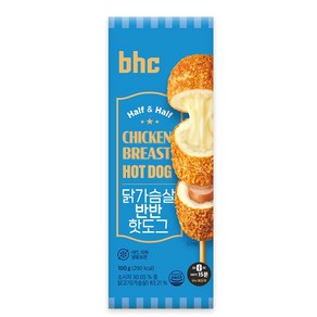 BHC 닭가슴살 치즈 반반 핫도그, 30개, 100g