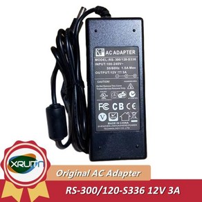 JINHUASHENG 오리지널 충전기 전원 공급 장치 12V 3A RS-300 120-S336 120-S325 AC 어댑터 5.5x2.1mm, 없음, 4) AU