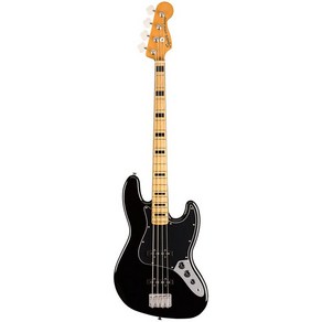 Squier by Fender 일렉트릭베이스 Classic Vibe '70s Jazz Bass Maple Fingerboard Black 소프트 케이스 포함