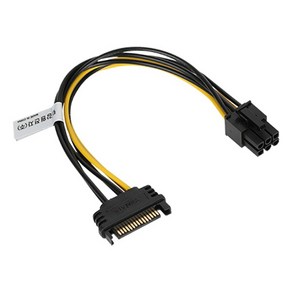 NETmate) SATA to VGA 6핀 전원 변환케이블/NMP-SV6P, 1개