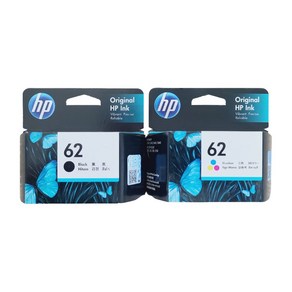 HP 62 정품잉크 C2P04AA C2P06AA HP7645 HP250 HP5740 HP200 4색세트, 1개, 검정+컬러3색