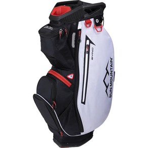 [관부가세포함] New Sun Mountain 골프 Sync Cat Bag, Black/White/Rush Red, 240346, Black/White