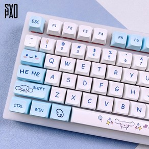 사오파오 XDA 스카이 시나모롤 키캡 PBT 염료승화 (126키), 1. XDA 스카이 시나모롤