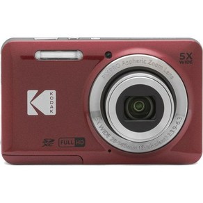 KODAK PIXPRO FZ55RD 16MP 디지털 카메라 5X 광학 줌 28mm 광각 1080P 풀 HD 비디오 2.7인치 LCD 블로깅 카메라레드 포장은 달라질 수 있습니다