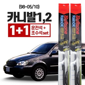 불스원 레인 OK G코팅 카니발1 2(98~05/10) 와이퍼 600mm+600mm, 불스원 레인ok 와이퍼 G코팅, 카니발1/2(98~05/10)