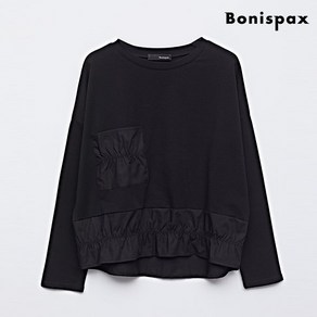 보니스팍스 라운드넥 스트링 포켓 긴팔 티셔츠 XO1LW038L0 120197 {!마감임박!}, F, 아이보리