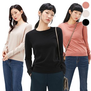 [체이스컬트] (본사직영)BASIC 라운드 SWEATER3Colo