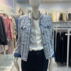[올리비아로렌] 데일리 숏 트위드 라운드넥 자켓 NC창원점