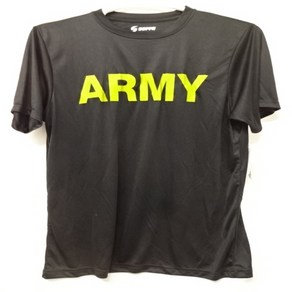 US 미군신형 티셔츠 크루넥 PT블랙반팔 경량 통풍강화 스포츠 티셔츠 ARMY SHORT T SHIRT