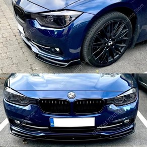 립댐 에어댐 자동차 앞 범퍼 립 스포일러 스플리터 디퓨저 BMW F30 F31 3 시리즈 335i 335d 325d 320d 328i 2012-2019 바디 키트 튜닝, 1.Gloss Black, 1)Gloss Black