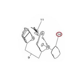 야마하 NMAX 캘리퍼 심 패드 방열 B8A-F5827-00 엔맥스 125/155 20201-, 1개
