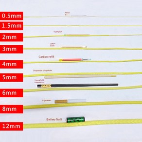 고온 내성 내화성 고강도 아라미드 스레드 난연제 화상 방지 단열 로프 0.5-3mm 10m, [01] 10m length, [05] yellow 1.5mm, 1개