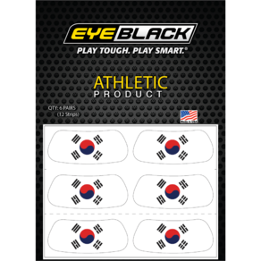 EYEBLACk 대한민국 국가대표 아이블랙 시리즈 아이패치 스티커 태극기, 혼합색상, 1개