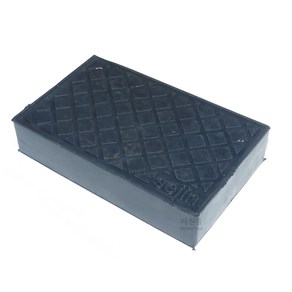 리프트고무 받침대 고무판 자동차 정비 고무 패드 국산, 직사각 35t (100x160mm), 1개