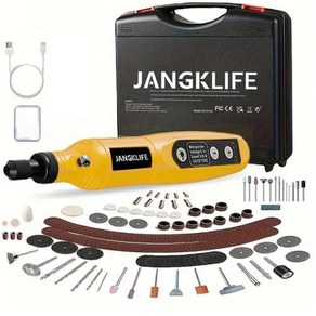 JANGKLIFE 멀티 스피드 전기 그라인딩 펜 드릴 쥬얼리 목재 금속 옥 조각 DIY 미니 전동 공구, 1개