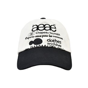 에이이에이이 AEAE WEB LOGO TWO TONE BALL CAP - [WHITE/BLACK]