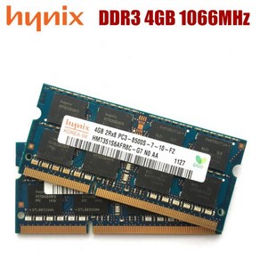 하이닉스 칩셋 노트북 메모리 모듈 SODIMM RAM 4GB 8500S PC3 DDR3 1066Mhz, 01 1GB, 1개