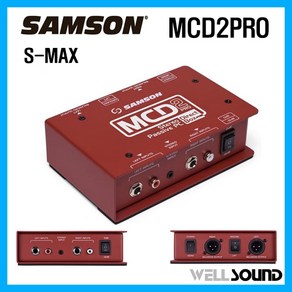 SAMSON S-MAX Seies MCD2 PRO 스테레오 패시브 PC 다이렉트 박스 노트북 CD MP3 플레이어 DJ 믹서 라이브 녹음 레코딩 스튜디오 악기 오디오 DI 박스