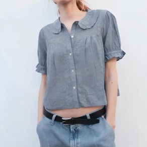 ZARA 자라 플라워 자수 셔츠 7521/060 7521060