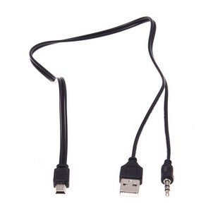 미니5핀케이블 usb연결선 호환 지원 3.5mm Aux USB2.0 남성 미니 5 핀 USB 휴대용 스피커 오디오 케이블, 3.5mm, 그림과 같이, 1개