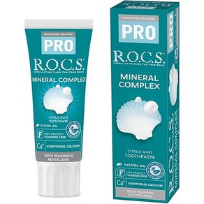 R.O.C.S.록스PRO 미네랄 콤플렉스 미네랄 함유 치질 강화 미네랄 화이트닝 미백 치약 94g, 1개