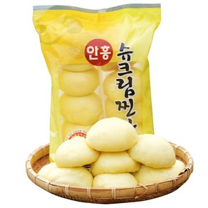 안흥 전통발효반죽 수제 슈크림 찐빵 20개, 1박스, 1000g