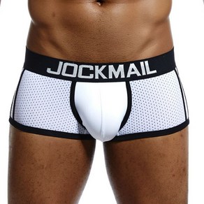 JOCKMAIL 여름 남성 패션 스포츠 캐주얼 속옷 망사 거즈 부드럽고 편한 팬티 아이스 나일론 비치 서핑 수영 수영복