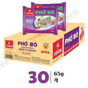 베트남 Pho Bo ViFon 비폰 쌀국수 라면 65g x 30개