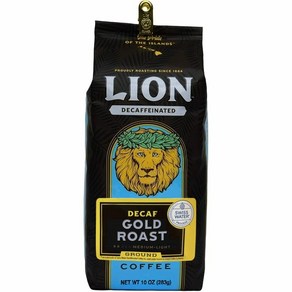 Lion Coffee 라이언커피 디카페인 그라운드 분쇄타입 다양한 향, 골드로스트 10oz, 1개, 283g