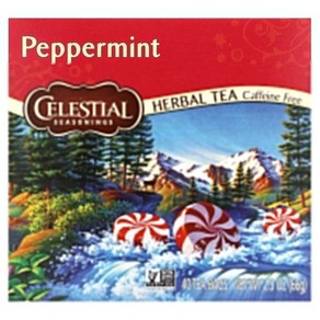 셀레셜시즈닝스 Celestial Seasonings 허브차 페퍼민트 카페인 무함유 40 티백, 66g, 1개