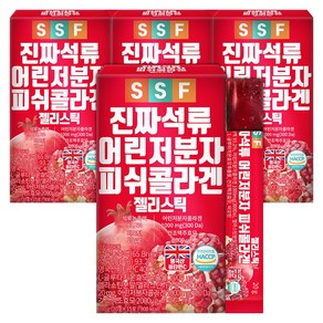 순수식품 석류 저분자 콜라겐 젤리 스틱, 300g, 4개